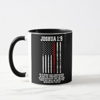 Mug Mince ligne rouge pompier Bible Verse Christian 