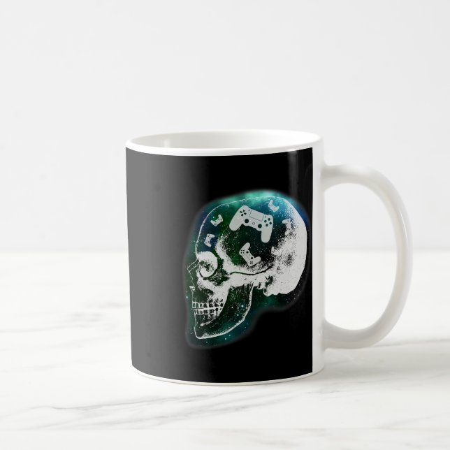 Mug Mind Controller Skull Gaming Gamer Mens Boys Teens (Droite)