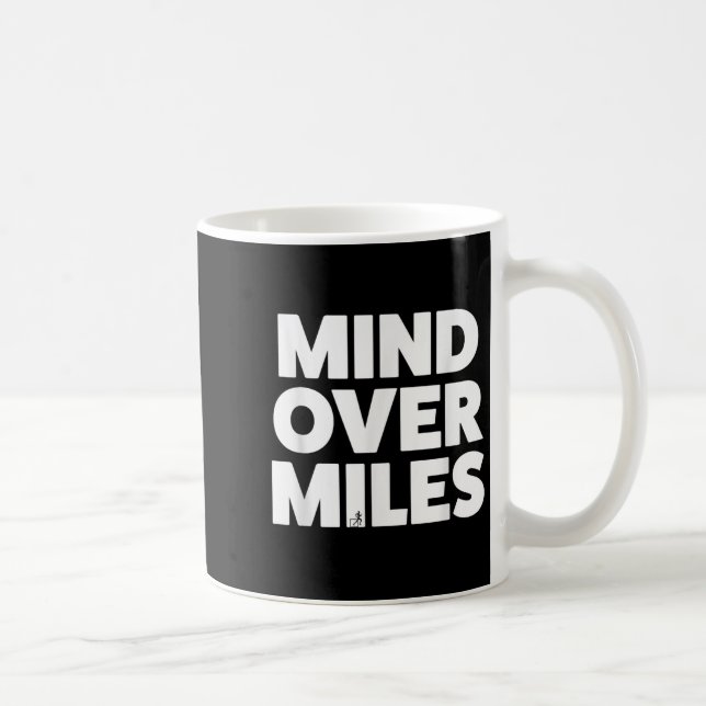 Mug Mind Over Miles - Motivationnel, Funny Running (Droite)
