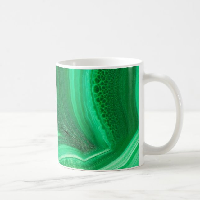 Mug Minéral de Malachite vert brillant (Droite)