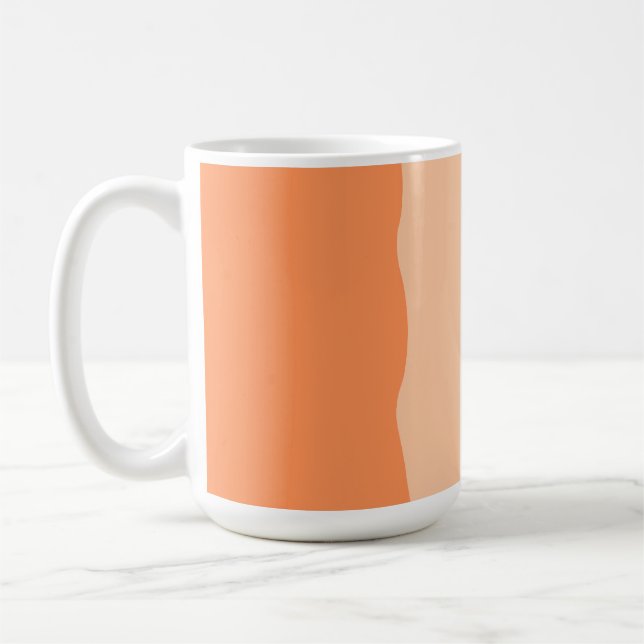 Mug Mini-bandes orange et noir ondulé (Gauche)