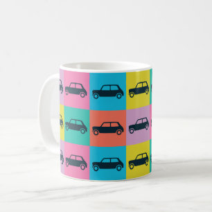 Mug Mini-Cooper en damier Vintage