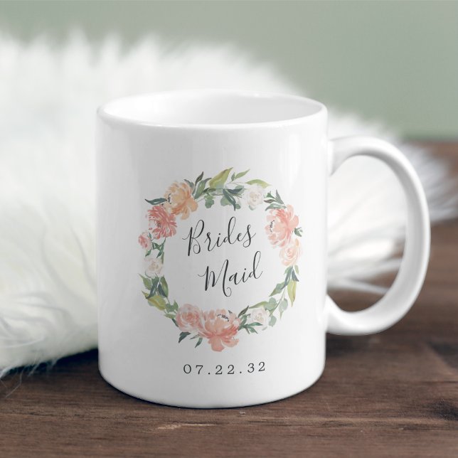 Mug Mini-été Floral Wreath Bridesmaid (Créateur téléchargé)