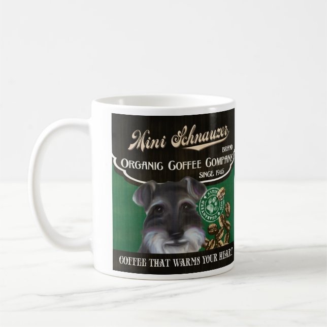 Mug Mini marque de Schnauzer - Organic Coffee Company (Gauche)