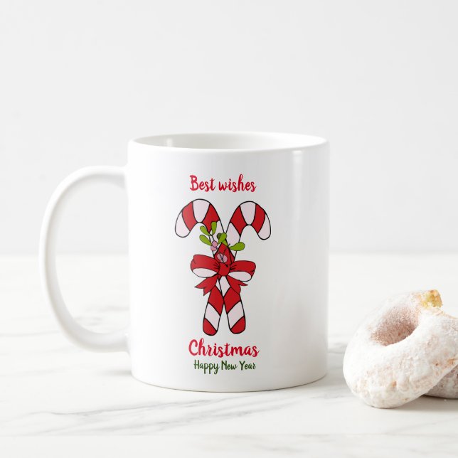 Mug Mini Noël et Nouvel An Joyeux café Mu (Avec donut)