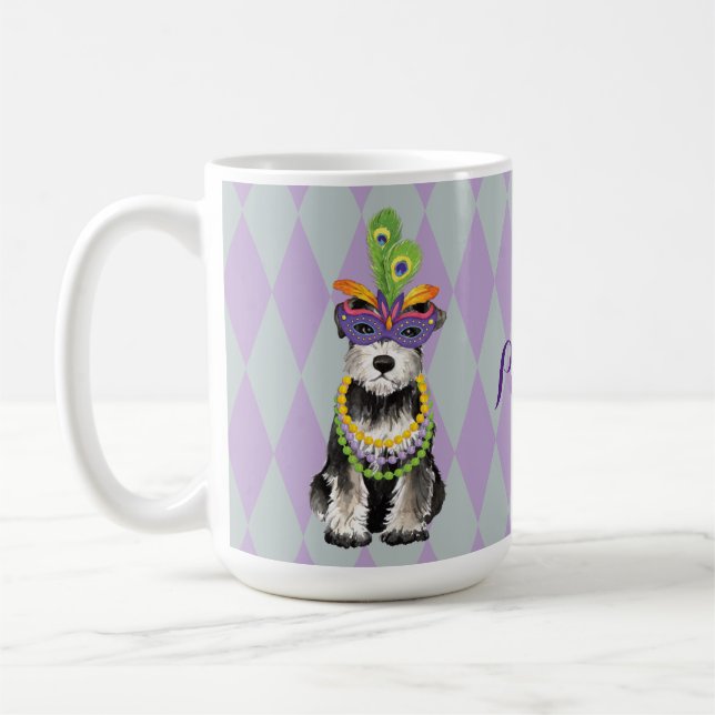 Mug Mini Schnauzer de mardi gras (Gauche)