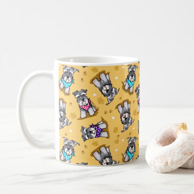 Mug Mini Schnauzer Sunshine (Avec donut)