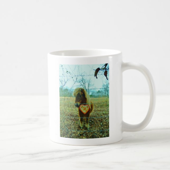 Mug Miniature cheval Brown Valentine Heart (Droite)