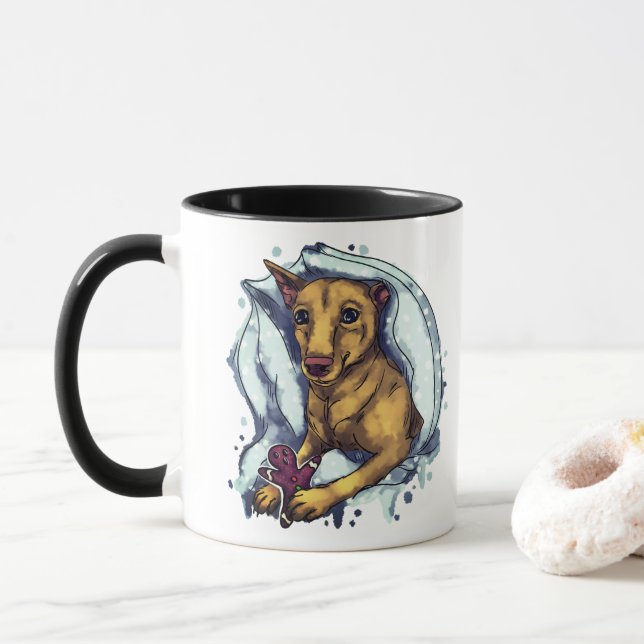 Mug Miniature Pinscher et pain d'épices (Avec donut)