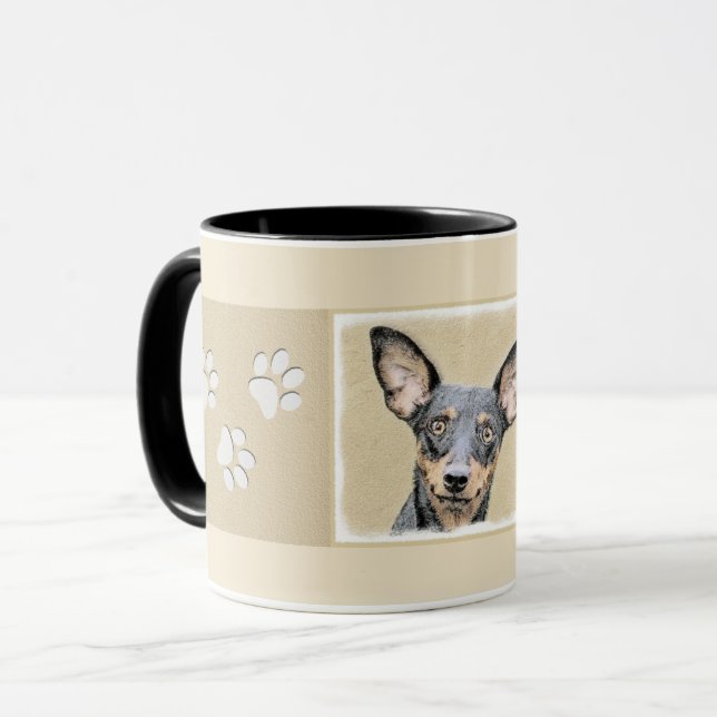 Mug Miniature Pinscher Peinture mignonne Chien Art ori (Devant gauche)