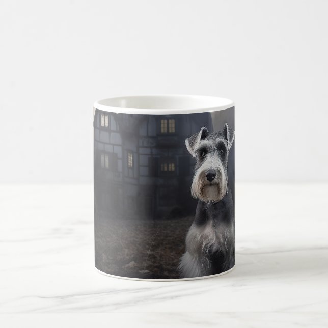 Mug Miniature Schnauzer Halloween Épouvantable (Centre)
