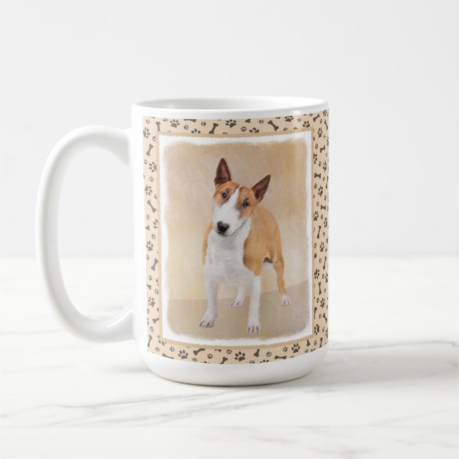 Mug Miniature Taureau Terrier Peinture - Joli Original (Gauche)
