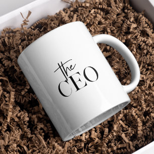 Mug Minimal moderne Le PDG Noir