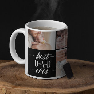 Mug Minimal moderne meilleur papa jamais Script photo