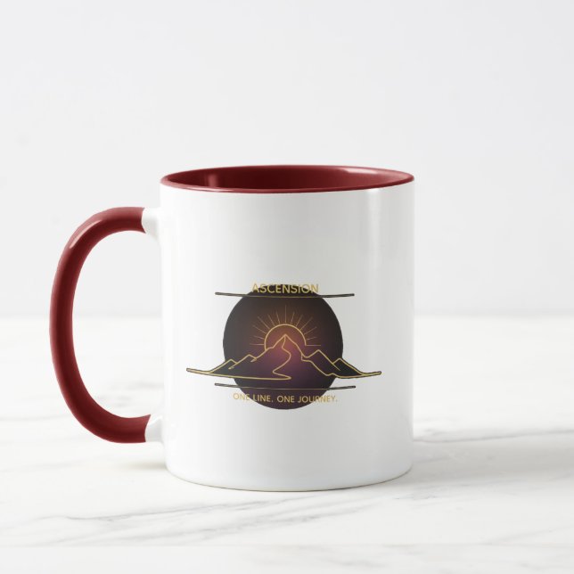 Mug Minimal One-Stroke Mountain Ridge | Sunrise Line (Gauche)