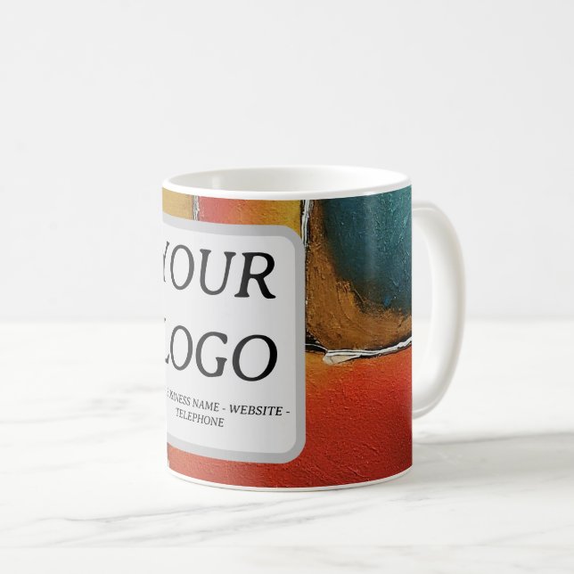 Mug Minimalisme Couleur Blocage Entreprise Promotion (Devant droit)