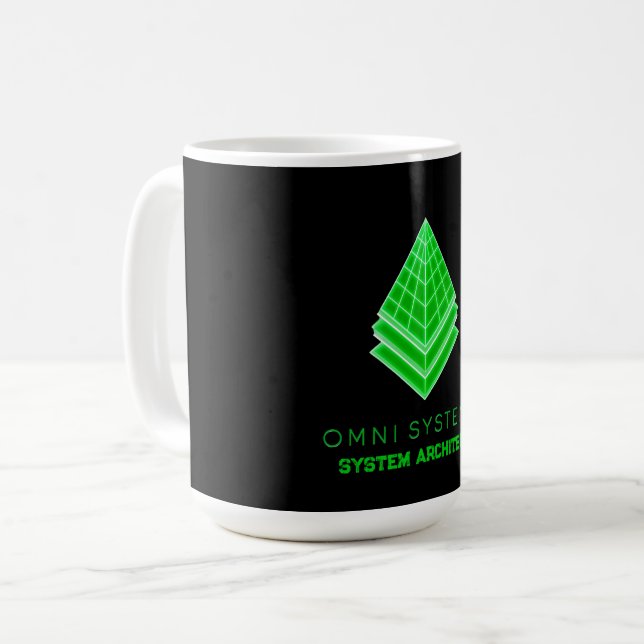 Mug Minimalisme Rétro-Futurisme Technologie Omni Systè (Devant gauche)