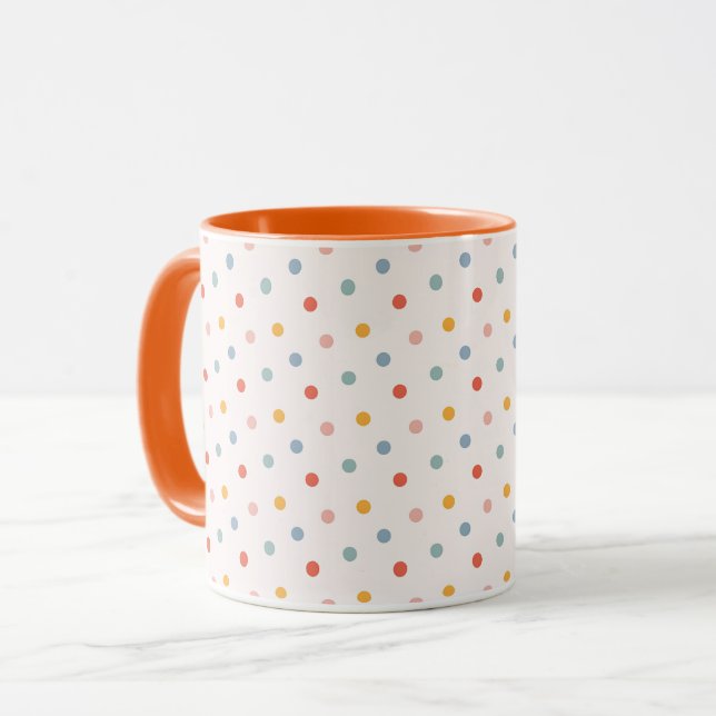 Mug Minimalist Abstract Tiny Spots Pastel Earth Tones  (Devant gauche)