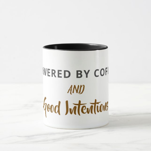 Mug Minimalist Coffee Quote Postcard | Funny Good Inte (Centre)