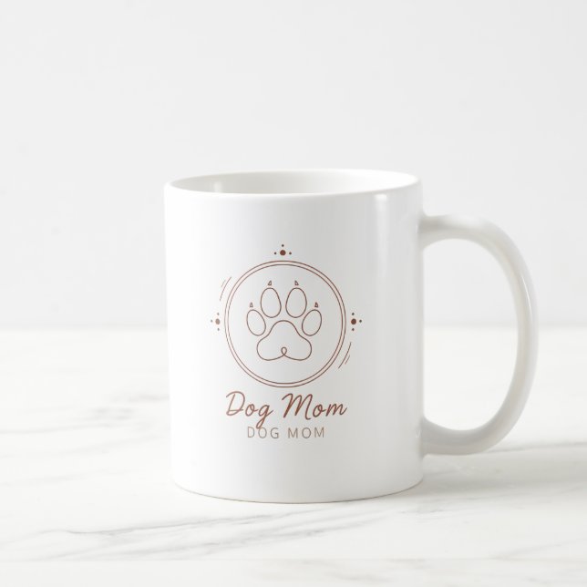 Mug Minimalist Dog Mom Paw Line Art (Droite)