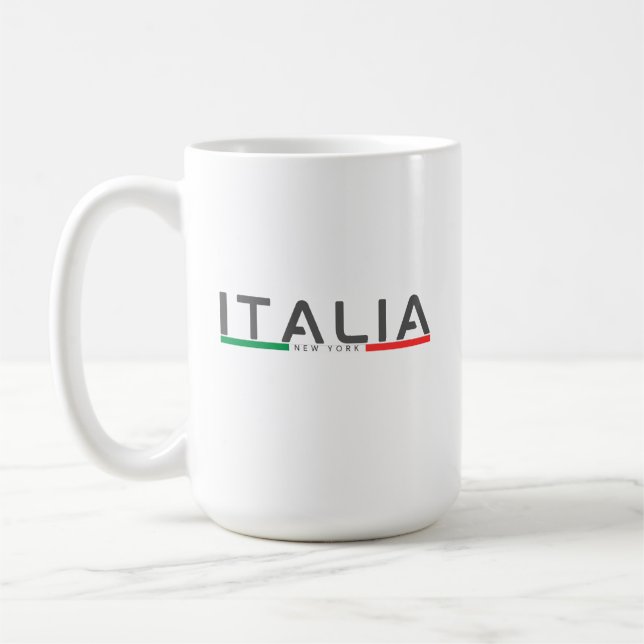 Mug Minimalist Italy Flag New York italian  (Gauche)