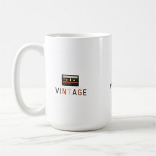 Mug Minimalist Vintage Cassette Tape Illustration