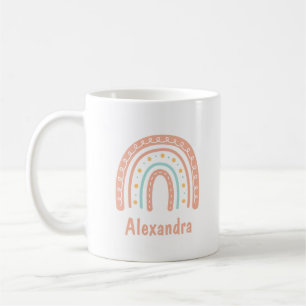 Mug Minimaliste Arc-en-ciel Bohème Pastel Personnalisé