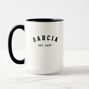 Mug Minimaliste Babcia Est Année