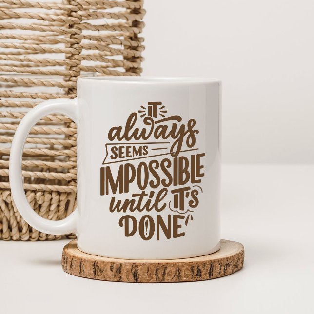 Mug Minimaliste Brown et blanc (Créateur téléchargé)