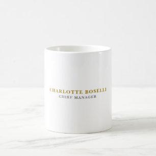 Mug Minimaliste Classique Professionnel Couleur Or