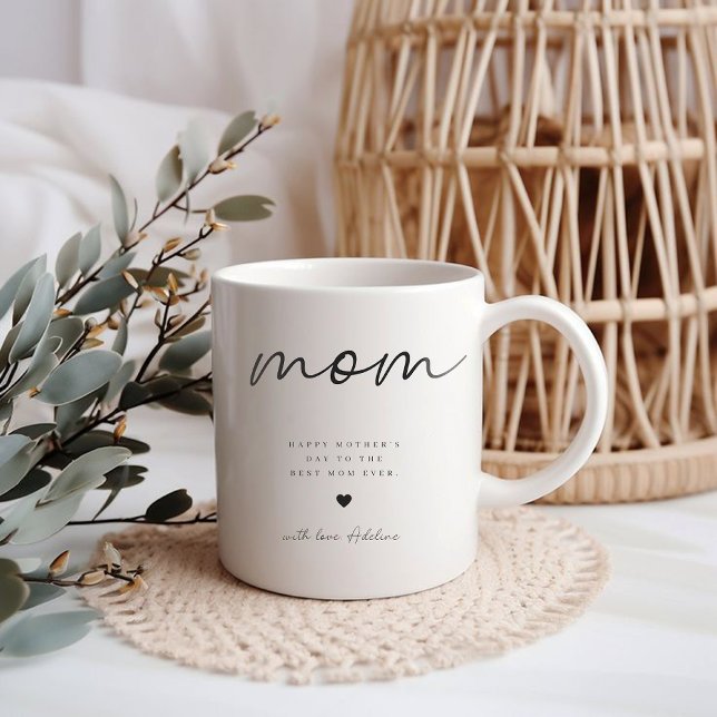 Mug minimaliste de la fête des mères heureuse (Créateur téléchargé)