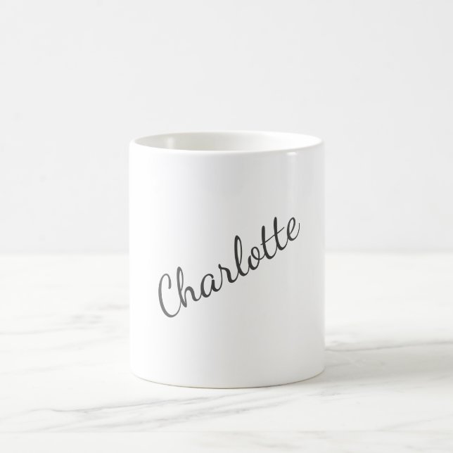 Mug Minimaliste Élégant Classique Nom Professionnel (Centre)
