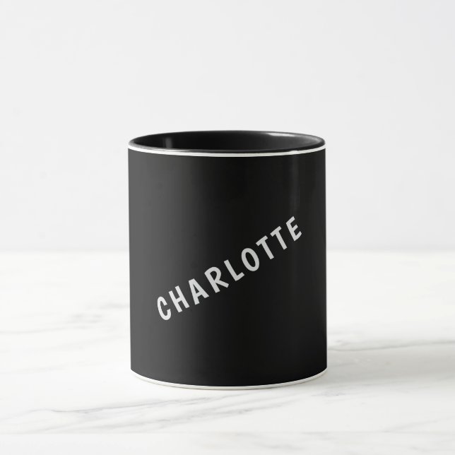 Mug Minimaliste Élégant Classique Professionnel Propre (Centre)