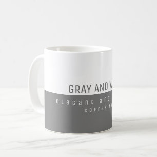 Mug minimaliste élégant moderne gris et blanc