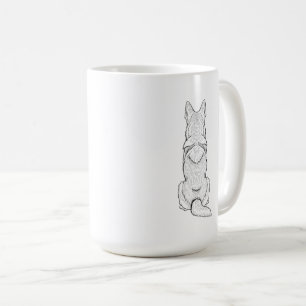 Mug Minimaliste Ligne d'Art de Chien de Berger Alleman