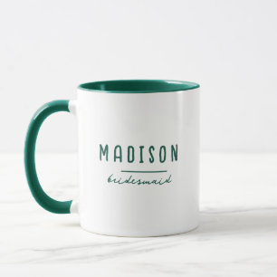 Mug Minimaliste moderne   Bridesmaid Mariage Green