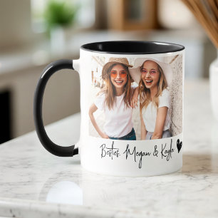 Mug Minimaliste moderne chic Best Friends BFF Photo