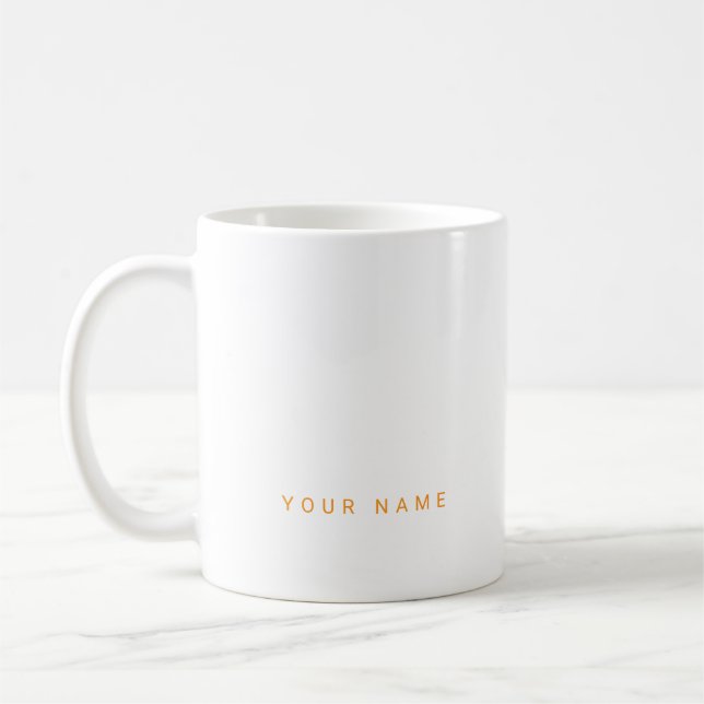 Mug Minimaliste moderne Nom personnalisé, texte et pho (Gauche)