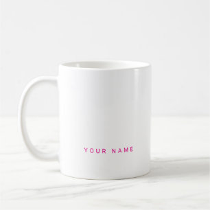Mug Minimaliste moderne Nom personnalisé, texte et pho
