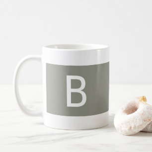 Mug Minimaliste Moderne Simple Monogramme Initiale Ver
