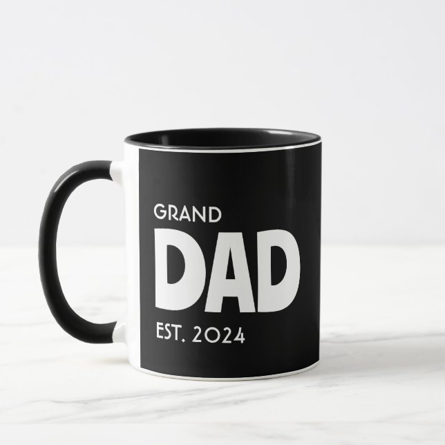 Mug Minimaliste PAPA avec année personnalisée  (Gauche)