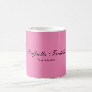 Mug Minimaliste personnalisé customisé nom couleur ros