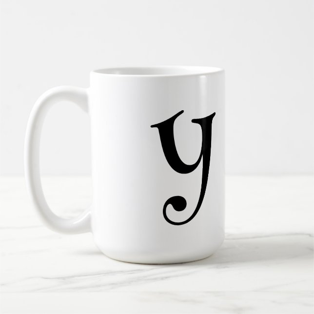Mug Minimaliste personnalisé noir et blanc (Gauche)