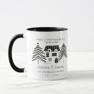 MUG MINIMALISTE PREMIÈRE NOËL DANS NOTRE NOUVELLE MAIS