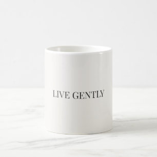 Mug Minimaliste « Vivre doucement » – Citation est