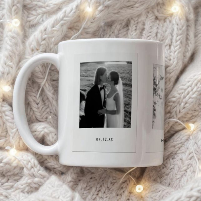 Mug Minimalistic Couple 3 Polaroid Photos Wedding (Créateur téléchargé)