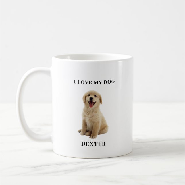 Mug minimalits modernes Amoureux des chiens personnali (Gauche)