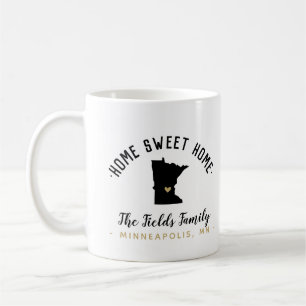 Mug Minnesota Accueil Sweet Home Famille Monogramme Mu