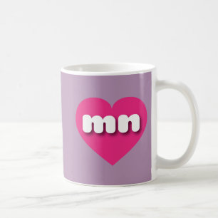 Mug Minnesota coeur rose chaud - J'aime homme