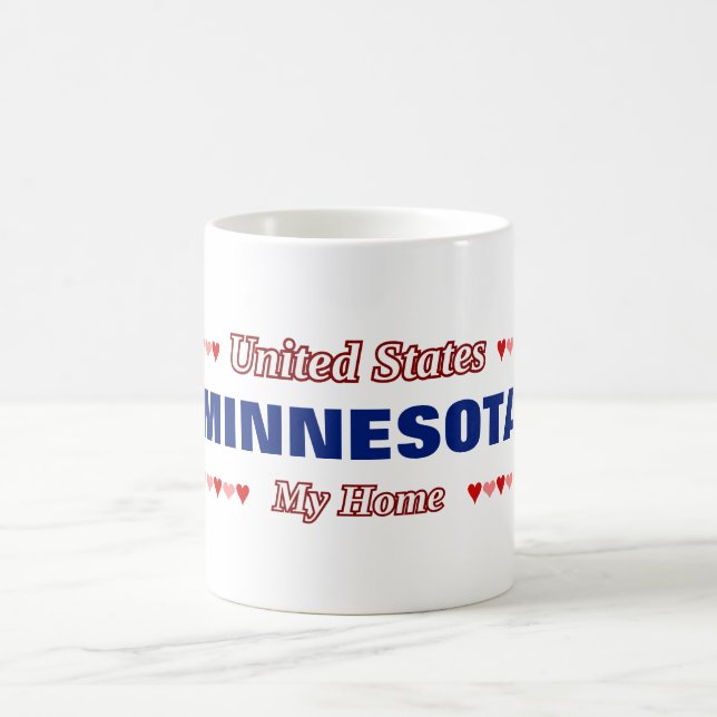 Mug MINNESOTA - Mon foyer - États-Unis;Cœurs (Centre)